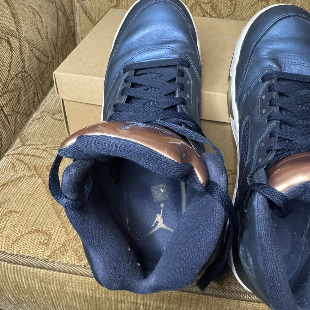 Size 11.5 - Air Jordan 5 Retro Bronze Navy White‎ (136027-416) No Box